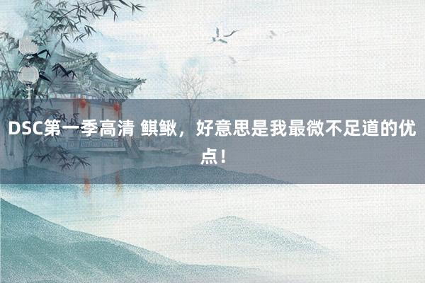 DSC第一季高清 鲯鳅，好意思是我最微不足道的优点！