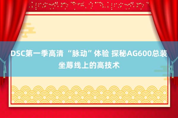 DSC第一季高清 “脉动”体验 探秘AG600总装坐蓐线上的高技术