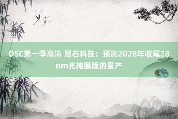 DSC第一季高清 冠石科技：预测2028年收尾28nm光掩膜版的量产