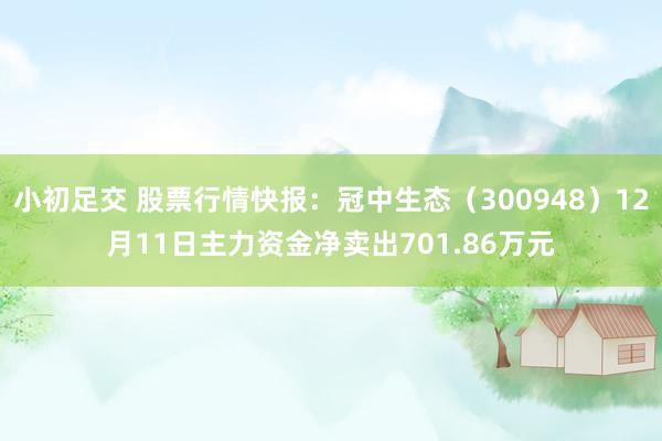 小初足交 股票行情快报：冠中生态（300948）12月11日主力资金净卖出701.86万元