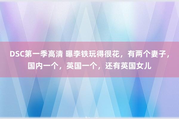 DSC第一季高清 曝李铁玩得很花，有两个妻子，国内一个，英国一个，还有英国女儿