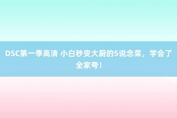 DSC第一季高清 小白秒变大厨的5说念菜，学会了全家夸！