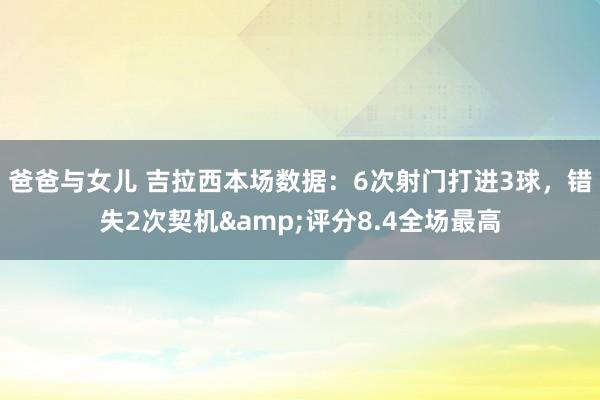 爸爸与女儿 吉拉西本场数据：6次射门打进3球，错失2次契机&评分8.4全场最高